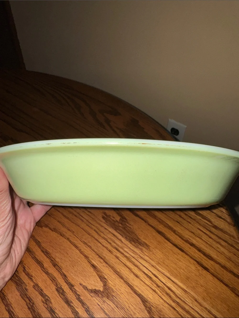Pyrex Glass Pie Plate Dish #909 Lime Green 9